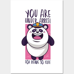 Cute Panda Police Funny Panda Posters and Art